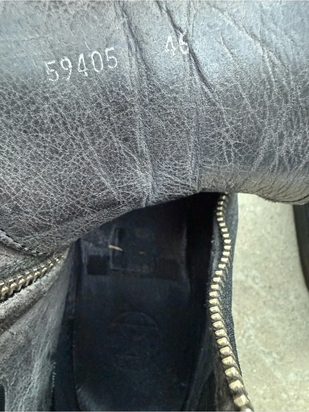 oXs Black and Men's Leather Zip sneaker Boots Italy size 12-13 46